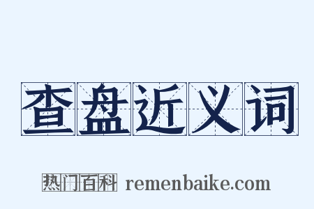 查盘近义词是什么意思的图片